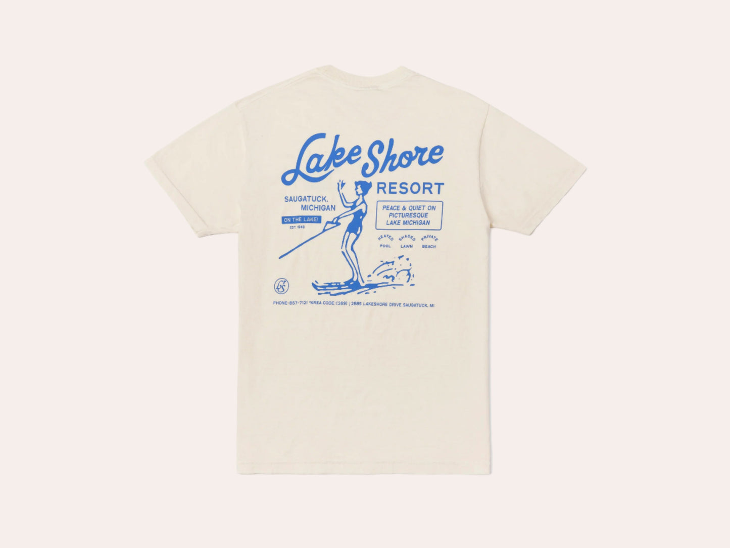 Waterski Vacation Tee - Ivory